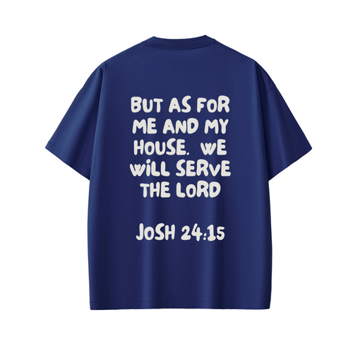 Josh 24:15 Blue tee